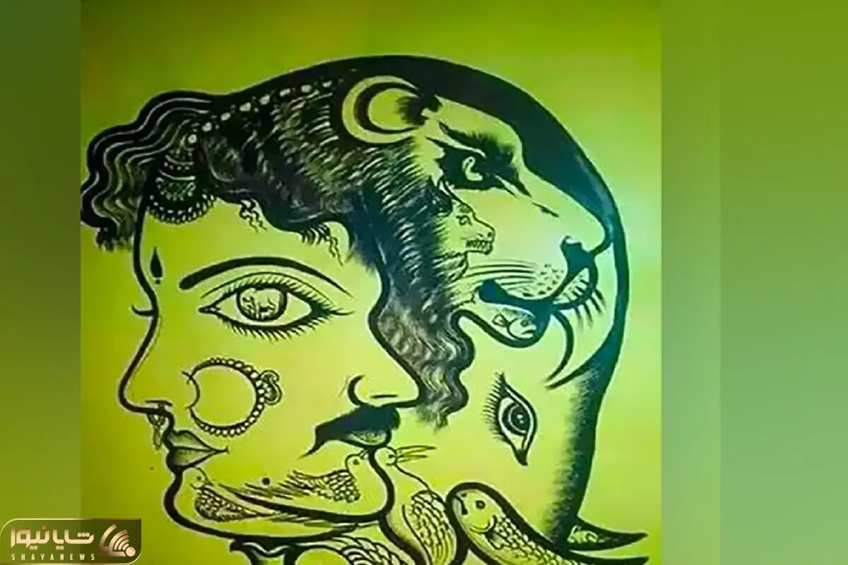 بازی فکری؛ باید چشمت ابرقدرت باشه 12 تا حیوان تو صورت زن سامورایی پیدا کنی