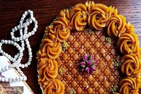 آشپزی حرفه ای؛ ایده تزئین حلوا واسه سفره های محرم با سیخ کباب شیک و مجلسی دیزاین کن