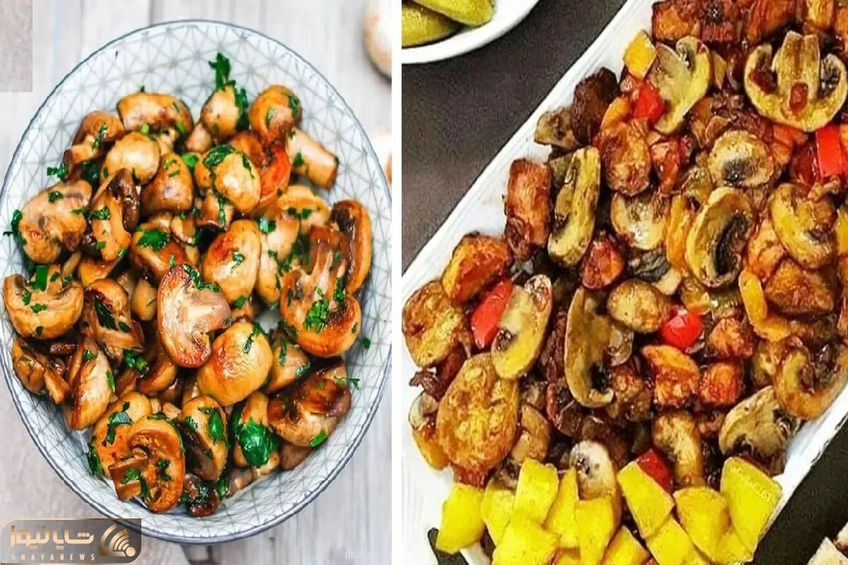 طرز تهیه خوراک قارچ خوشمزه و لذیذ / خیلی سریع و راحت یه شام عالی درست کن