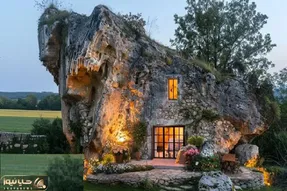 معماری خلاقانه؛ وسط بیابون سنگ غولپیکر و طرحدار تراشید خونه اعیونی ساخت کومودو نخورتش