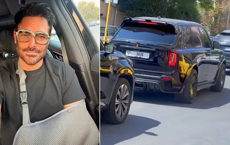 (عکس) گلزار با دست شکسته در باشگاه؛ آقای بازیگر چشم خورد؟