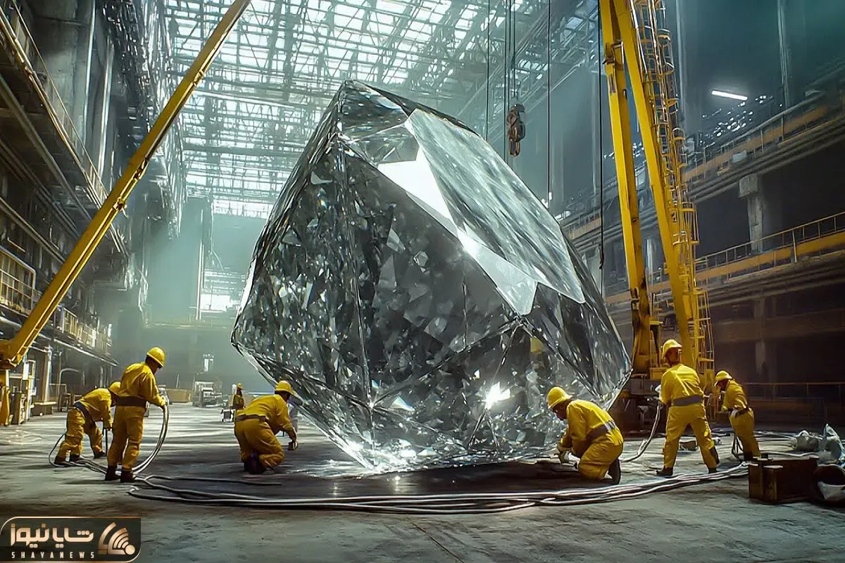 کارخانه الماس؛ با ماشین های غول سنگ با قیمت و از کوه درآورد با دستگاه تراشید الماس شد