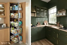 چیدمان کابینت آشپزخونه رو اصولش / اینجوری جا کم نمیاری که هیچ فضای کابینتا بیشتره
