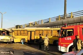 جزئیات تازه از تصادف شدید ۲ اتوبوس در جاده مخصوص کرج