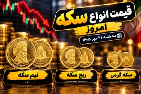 قیمت نیم سکه، ربع سکه و سکه گرمی امروز 21 مهر 1405