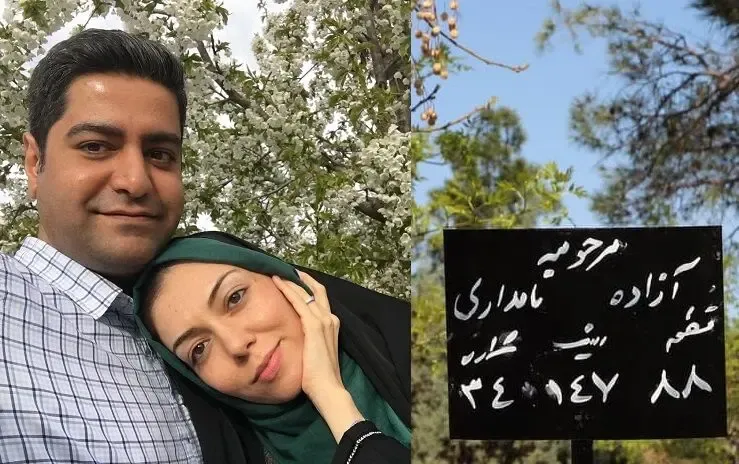 (عکس) آخرین بوسه همسر آزاده نامداری بر پیکر بی جانش!