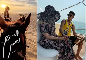 زن خوش اندام قائدی با لباس تنگ رو اسب؛ تو که اونوری چرا فینگلیشت خرابه!