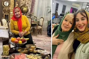 چیدمان منزل اشراف پسند شهین تسلیمی؛ میز بازی مخصوص، مبلمان تاج طلایی و تابلو فرش زیبا