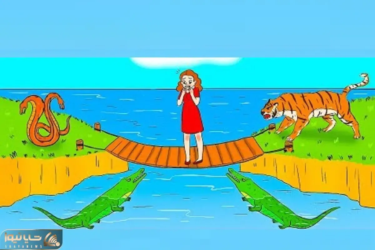 بازی فکری؛ به نظرت این خانوم کدوم راه رو انتخاب کنه جون سالم به در میبره