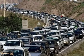 ترافیک سنگین در محور چالوس و آزادراه تهران ـ شمال
