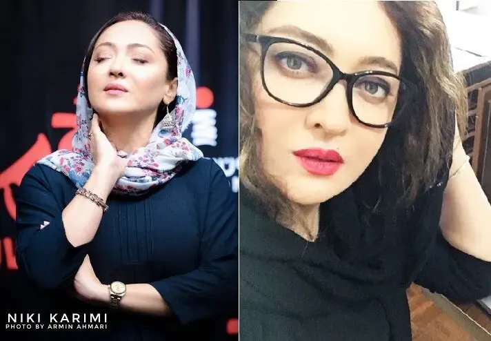 (عکس) تصاویری دیده نشده از نیکی کریمی با لباس یقه باز و دامن کوتاه!