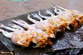 دیگه همه چی دیده بودیم جز قورباغه شکم پر؛ اون چیه که تو شکمشون پر کردن دارن میترکن