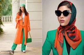 با این دو رنگ می‌تونی تو استایلت معجزه کنی؛ شجاع باشید و لباس های سبز و نارنجی بپوشید