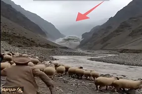 معماری طبیعت؛ سیل گوسفندای چوپان رو خورد