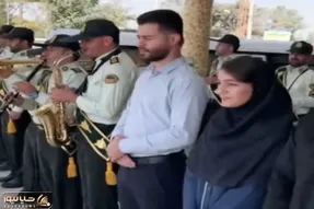 آواز ملی؛ پلیس برا هفته نیرو انتظامی رفت مدرسه دخترونه بچها به گروه سرود میگن شاد بزن