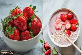 طرز تهیه فرنی توت فرنگی با بستنی و خامه / خوشمزه ترین دسر بهاری رو اینجوری درست کنید