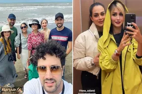 سِت چشم درار لاک و گوشی زنِ شاهرخ استخری چه لامصبش کرد؛ رفیقش مثل ناف اروپا پوشیده!