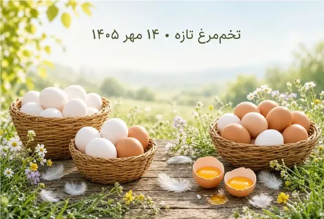 قیمت تخم مرغ امروز سه شنبه 14 مهر 1405 / کدام تخم‌ مرغ‌ ها گران شدند؟ + جدول