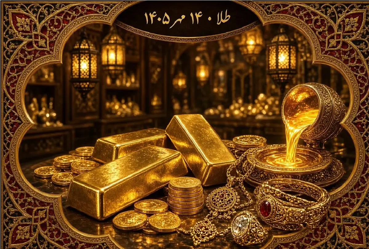 قیمت طلا امروز سه شنبه 14 مهر 1405 / طلای دست دوم و آبشده چند؟