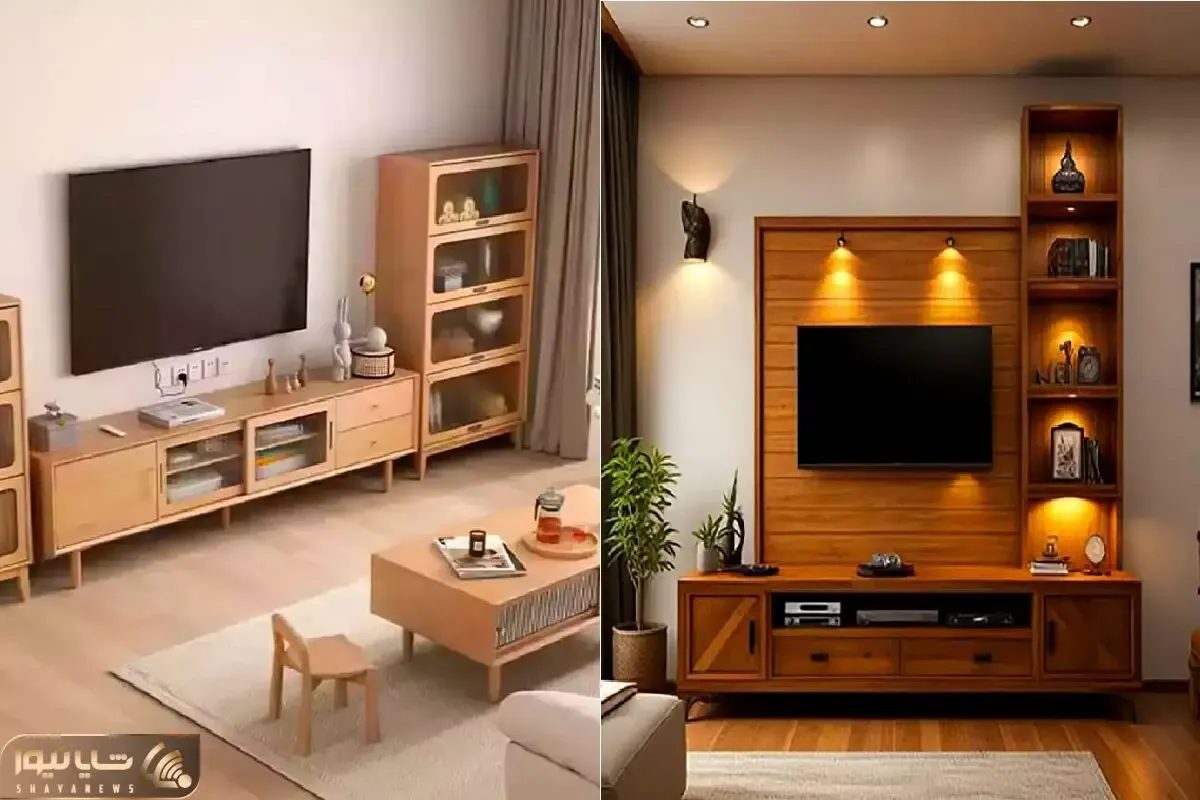 میز تلویزیون چوبی مناسب چه پذیراییه؟/ با انتخاب درست خونتو لوکس و لایک دار بچین
