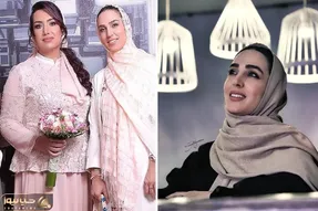 تریپ بهشتیه سوگل طهماسبی با یه شال بلننند که زیر دست و پاشه؛ اوووف تو عروسی چی پوشید!