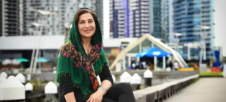 عکس یادگاری فاطمه معتمد آریا با علی کریمی