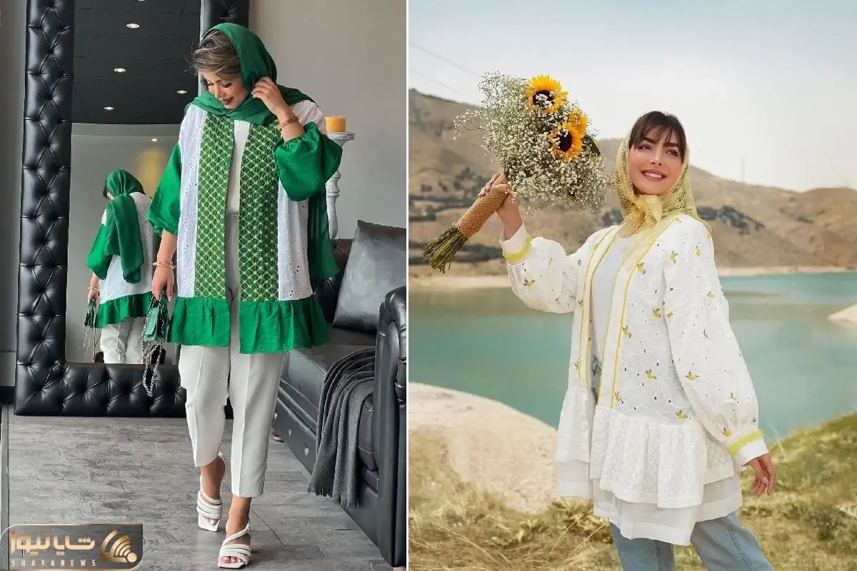 وقتشه به فکر یک مانتو خنک باشی؛ یادت نره همیشه تو هر کمد بهاری یک مانتو خامه دوزی هست!