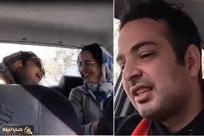آواز بهشتی؛ پسر راننده اسنپ واسه مسافرا رپ میخونه خانومای مسافر کلی ذوق میکنن