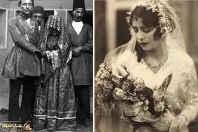 بزک کردن عروسهای عصر قاجار و آداب جذاب؛ لباس عروس قاجاری ها چطوری بود؟