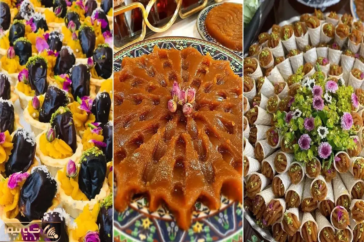 تزیینات حلوا با ماسوره یا گل محمدی و خلال ها؛ مناسب خیرات پنجشنبه یا روضه بسیار شیک