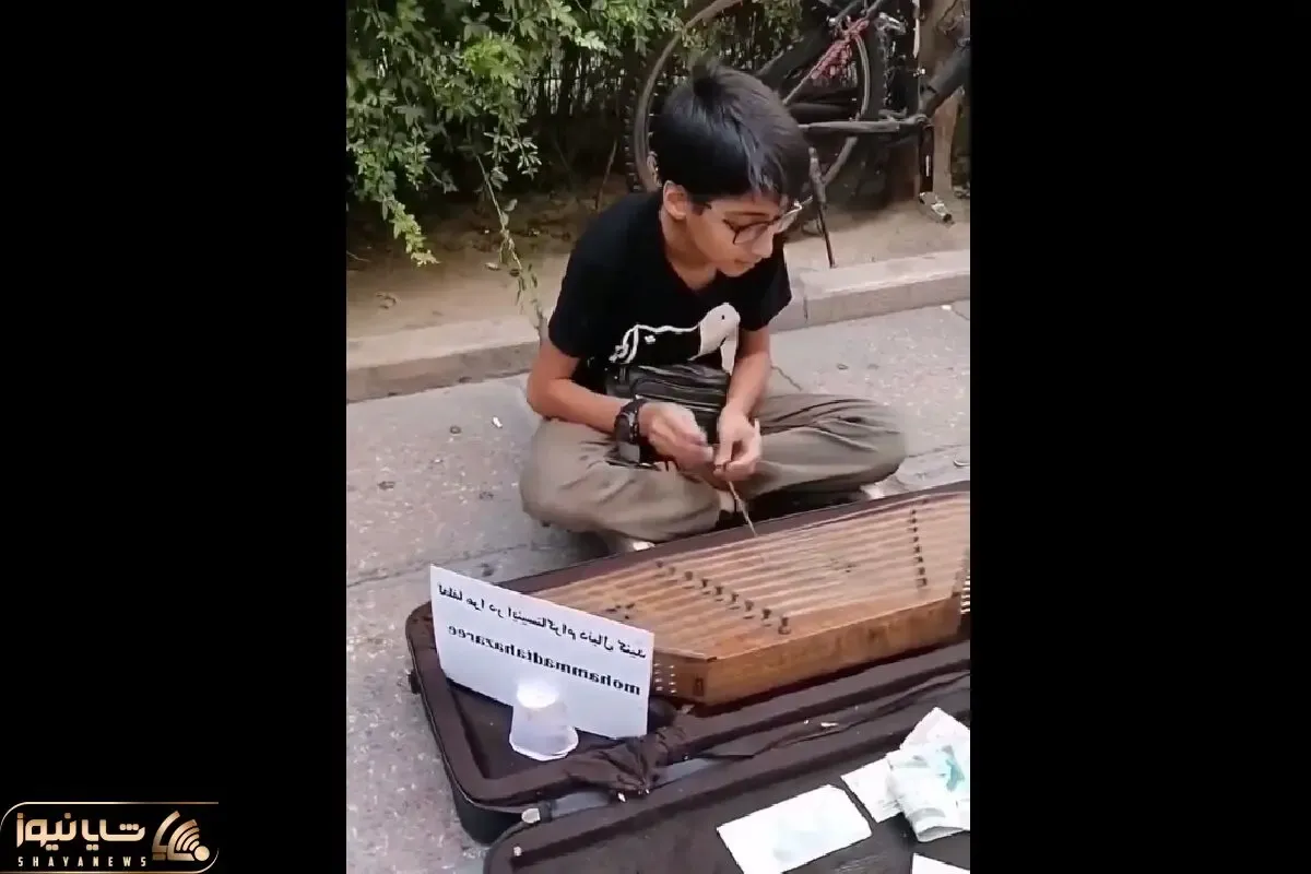 آواز خیابانی؛ ببینید این بچه چه سوزدار سنتور میزنه فقط اینکه دوچرخشو گذاشته اونجا