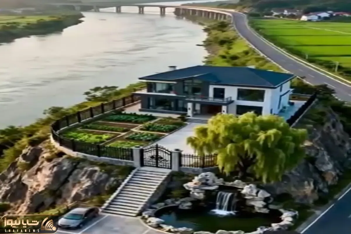 معماری خلاقانه؛ کدخدای روستا با ساختن عمارت شاهانه لب رودخونه باعث حسرت مردم شد