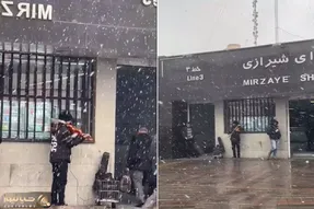 آواز خیابانی؛ آقاهه تو برف و بوران با آهنگ کاشکی میشد بهت بگم صداتو دوستدارم ترکوند