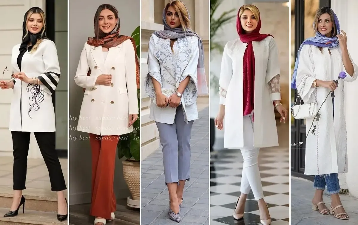 اگه میخوای عید 1401 جذاب و شیک باشی مانتوی سفید بپوش؛ هم خوشگلِ هم باکلاس