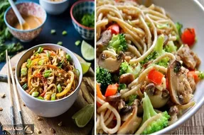 طرز تهیه نودل مرغ و سبزیجات / یه غذای سریع که تا دلت بخواد خوشمزه ست