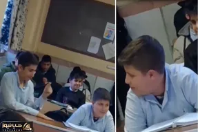 آواز بهشتی؛ دانش آموز سر کلاس مدرسه یکی منم که بی تو بی قراره خوند کلاس قرار گرفت