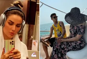 زن مهدی قائدی با این گل همسرش کلاً حجاب رو از سر و تن کَند!