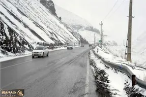 برفی و لغزنده شدن جاده کندوان