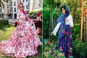 استایل لِیدی با نقش و نگار اصیل / با پیراهن‌های گلدار یه تنوع متفاوت و ناناس بده
