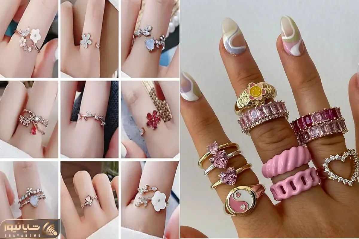 انگشترهای ادایی و فانتزی مختص دخترای فیس و افاده ای؛ اکسسوری هایی که زرق و برقشون توپ