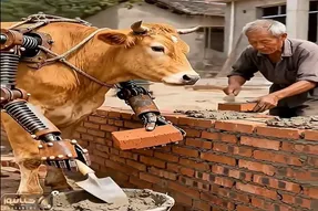 معماری خلاقانه؛ چشم بادومی ها قاط زدن دست نصب کردن رو گاو دیوار میچینه خونه بسازه