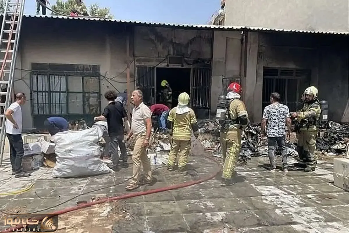 آتش‌سوزی فروشگاه کفش خیابان دماوند تهران