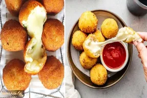 طرز تهیه توپک سیب زمینی پنیری / خوشمزه ترین فست فودی که بچه ها عاشقش میشن