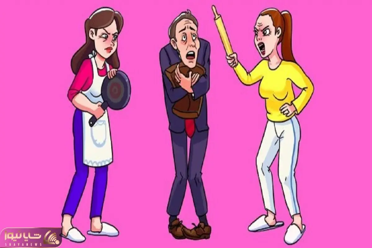 هوش تصویری؛ اگه فکر میکنی هوش بالایی داری بگو این آقا شوهر کدوم از این خانم هاست؟