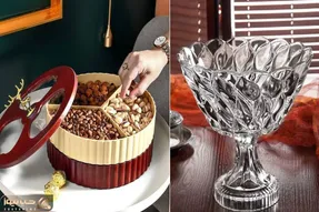 خوشگلترین مدل های ظروف آجیل خوری / مگه سالی چند بار عیده بیا ازین ظرفا بخر لاکچری
