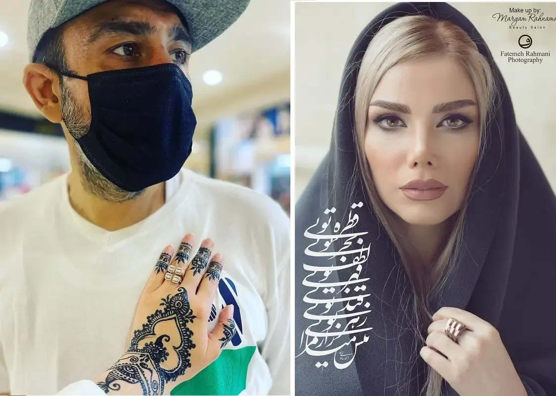 عشقبازی رمانتیک زنِ مهران غفوریان؛ ساعت و حلقه لاکچری چه نشسته به دست پر تتوش!