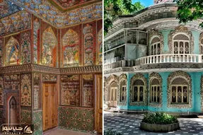 معماری عجیب خانه حریری میراث باقی مونده دوران قاجار؛ در این خانه دیوار ها حرف میزنند