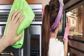 صفر تا صد تمیز کردن ماکروویو/ با چندتا مواد خونگی به جنگ چربی ها برو تار و مارشون کن