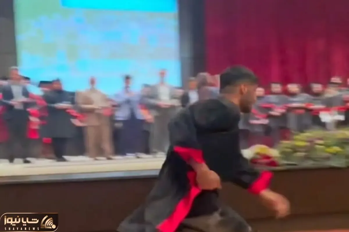 نسل زد؛ پسر تازه فارغ التحصیل خجالت نمیکشه پسره جلو استاداش پشتک زد