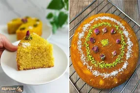 طرز تهیه کیک زعفرونی کافی شاپی / حسابی پف میکنه و طعم و بافتش عالیه
